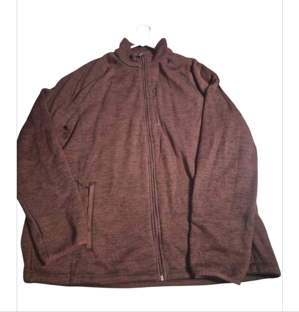 Swiss Tech Men's Burgundy Zip-Up Sweater